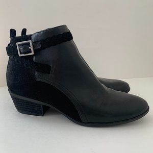 Circus by Sam Edelman Pippa Faux Leather Ankle Booties Women's Size 6.5 Black